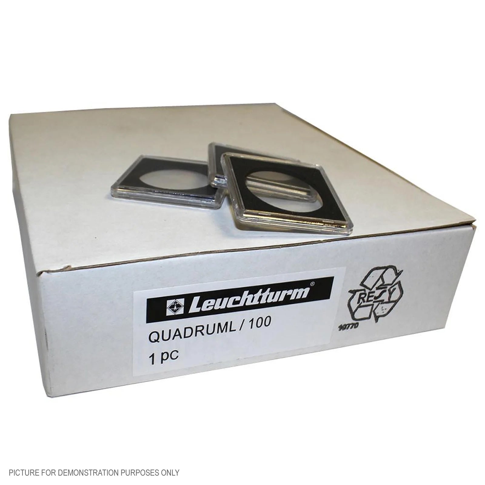 BULK BUY - Lighthouse Quadrum 16mm Square Coin Capsules Suit Threepence 100 Pack